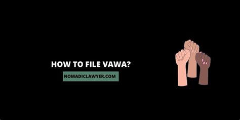 how to file violence against women act vawa