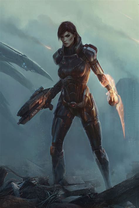 Femshep Commander Shepard Me Eva Kosmos Mass