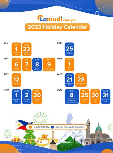 Philippine Holiday Calendar 2023 Free Pelajaran