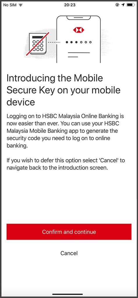 Mobile Secure Key Online Banking Security Hsbc My