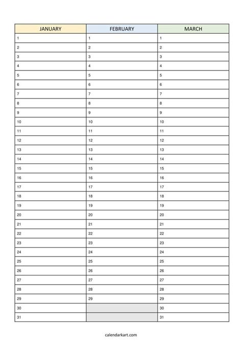 Free Printable Blank Calendar Templates Calendarkart Blank Calendar