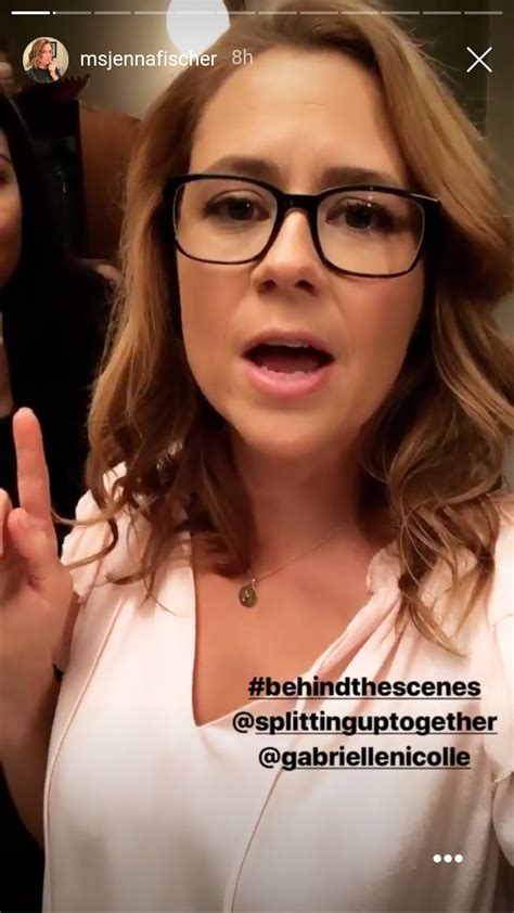 Jenna Fischer Behind The Scenes Square Glass Actresses Glasses Fashion Female Actresses