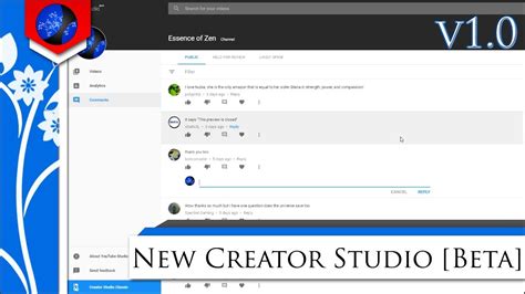 New Youtube Creator Studio Beta 2017 V10 Youtube