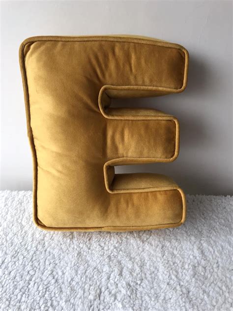 Personalised Initial Velvet Letter Shaped Cushion Pillow Etsy In 2021