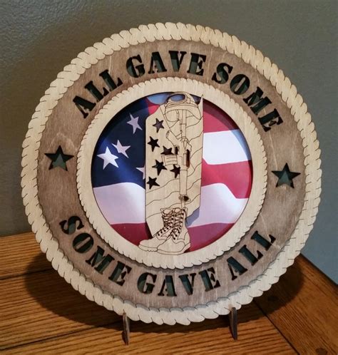 All Gave Some Some Gave All Wall Tribute Wflag Background Etsy