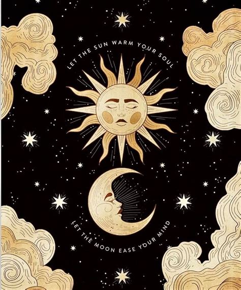 Sun And Moon Cosmic Art In 2020 Celestial Art Moon Art Hippie Art
