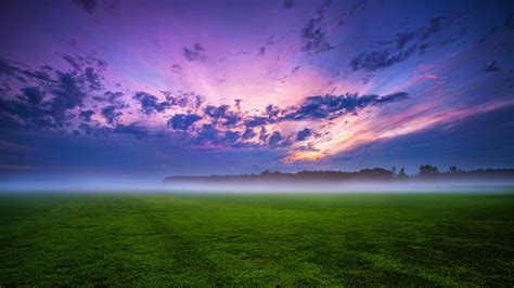 Cloud Field Fog Grass Landscape 4k Hd Nature Wallpapers