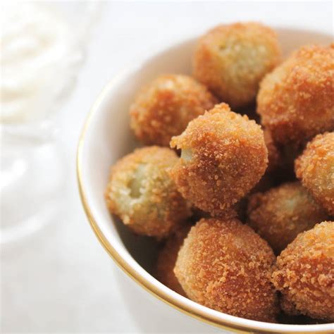 Deep Fried Olives With Lemon Garlic Dipping Sauce Cooking Videos
