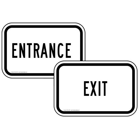 entrance exit sign pke 22150 13877 enter and exit set