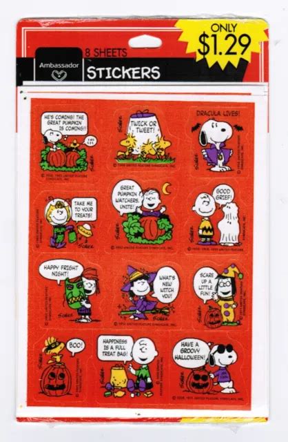 New Pack Snoopy Peanuts Lucy Charlie Brown Vintage 80s Halloween