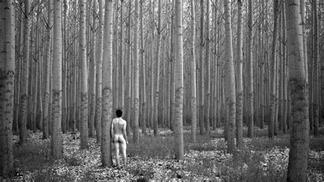 Black And White Rearview Naked Guy In The Woods Gallery Of Men