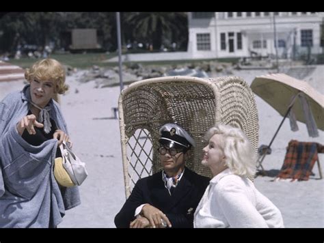 Jack Lemmon Tony Curtis And Marilyn Monroe On The Set Of “ Some Like It Hot “ San Diego 1958