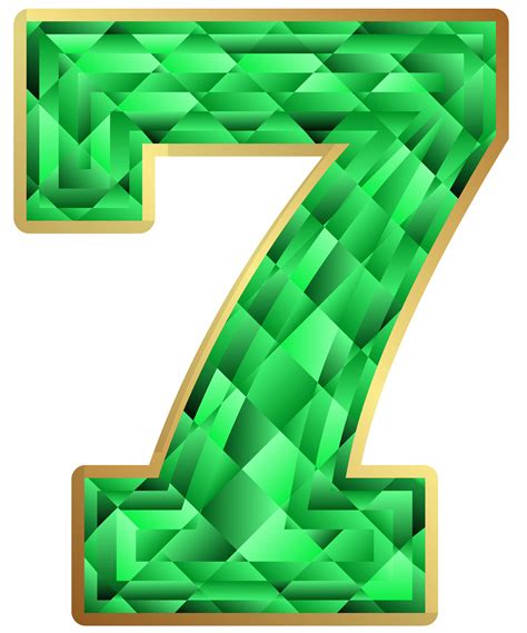 Emerald Number Seven Png Clip Art Image Gallery Yopriceville High