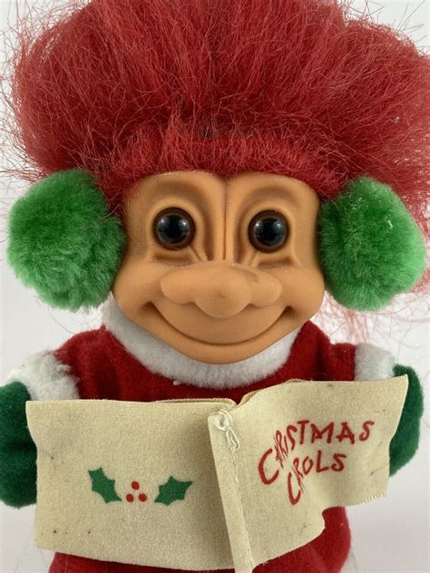 Vintage Russ Christmas Carol Troll Doll Red Hair Etsy