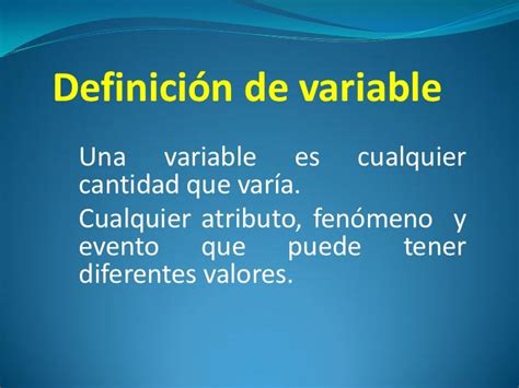 Variable Clase I