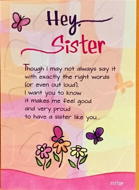 hey sister greeting card stationery t water color etsy happy birthday sister quotes