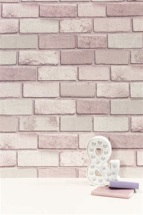Diamond Pink Brick Fake Brick Wallpaper Brick Design Wallpaper