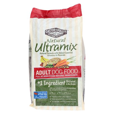 They make organix and pristine dog foods and good buddy pet treats. Castor and Pollux Ultra mix Adult Dog Food - Chicken ...