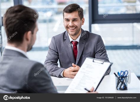 Businessmen At Job Interview — Stock Photo © Dmitrypoch 151249426