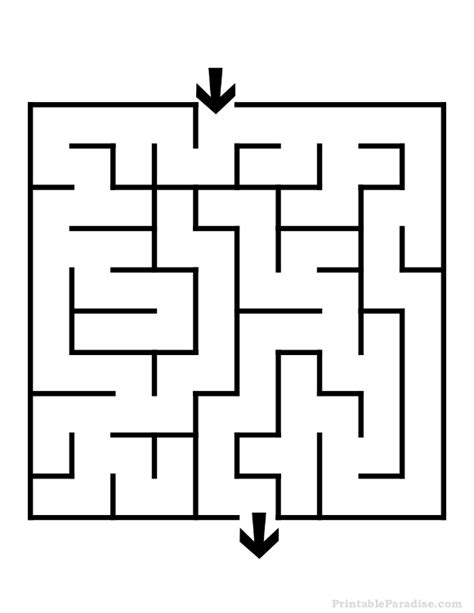 Easy Simple Maze Printable