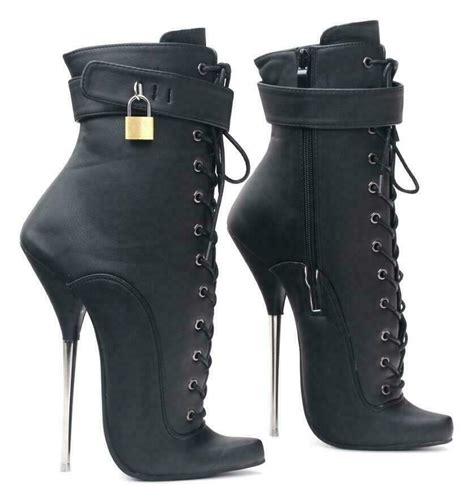 women 18cm ultra high heels stilettos boots lock fetish lace up queen club 2020 ebay