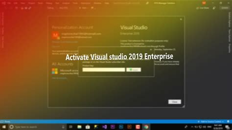 How To Activate Visual Studio Enterprise And Profesional