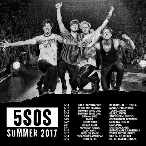 5 Seconds Of Summer On Twitter Getting Closer To 5sos Tour 2017 X