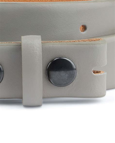 Buy Grey Leather Belt No Buckle