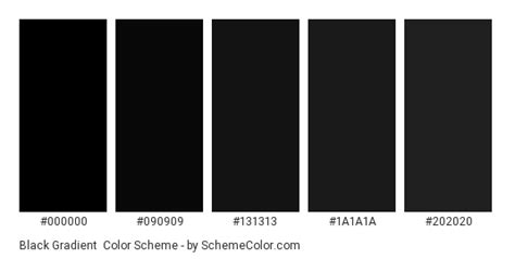 Black Gradient Color Scheme Black