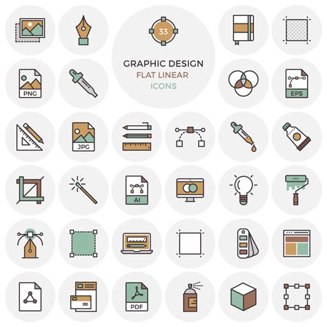 33 Free Flat Graphic Design Icons Inspirationfeed