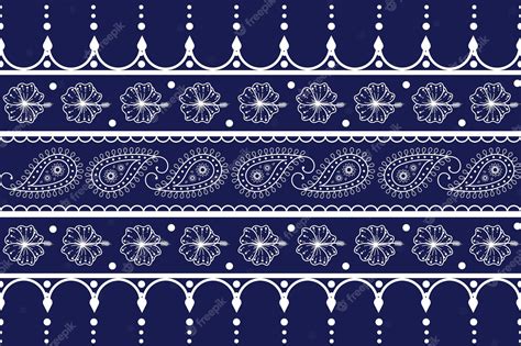 Premium Vector Asian Floral Paisley Ethnic Seamless Pattern Southeast