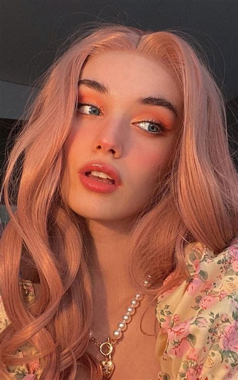 25 Peach Hair Colour Ideas Thatre Perfect For Summer Peach Coral