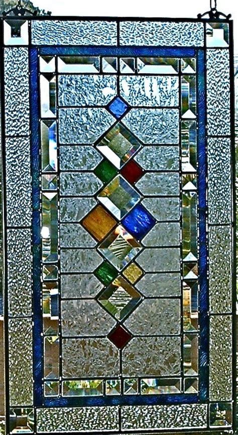 Stained Glass Window Panel Retro Ii Custom Made To Order Etsy Stain Glass Window Art