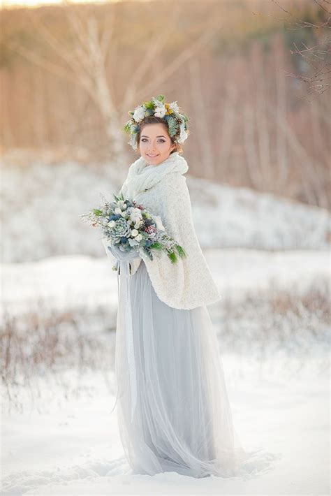 Light Blue Wedding Dress Muted Grays And Blues For An Outdoor Winter