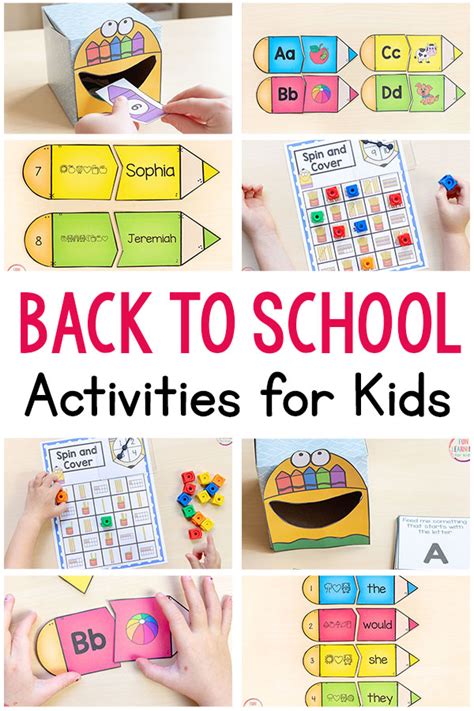 Back To School Theme Activities