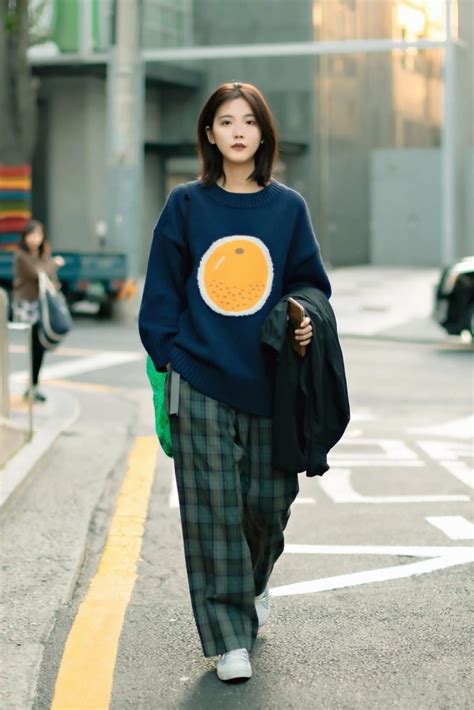 October 2019 Seoul Womens Street Style écheveau Mode Kpop Mode