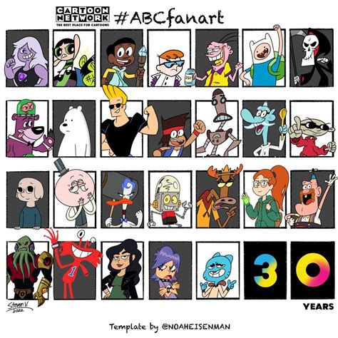 26 Characters Spanning Across 30 Years Of Cartoon Network By Steven