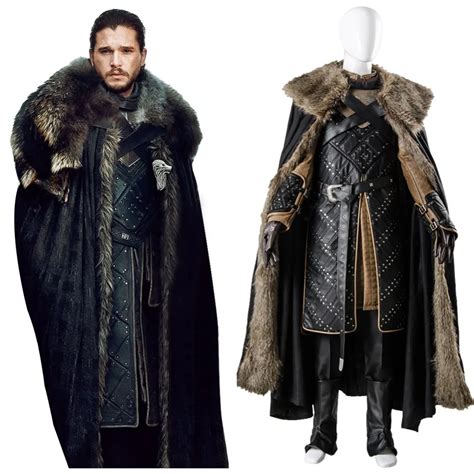 Game Of Thrones Season 7 Cosplay Jon Snow Stark Armor Set Costume Man