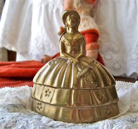 Vintage Brass Bell Southern Belle Colonial Lady By Cynthiasattic