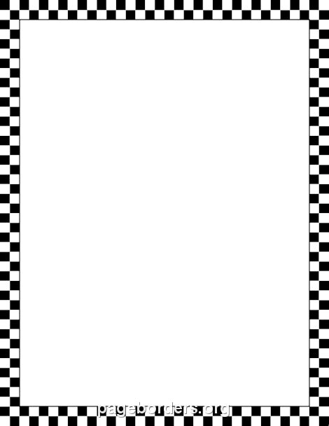 Black And White Checkered Border Clip Art Page Border And Vector