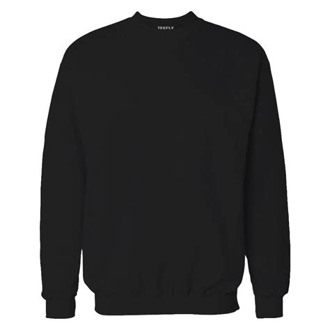 Plain Black Sweatshirt Teefly