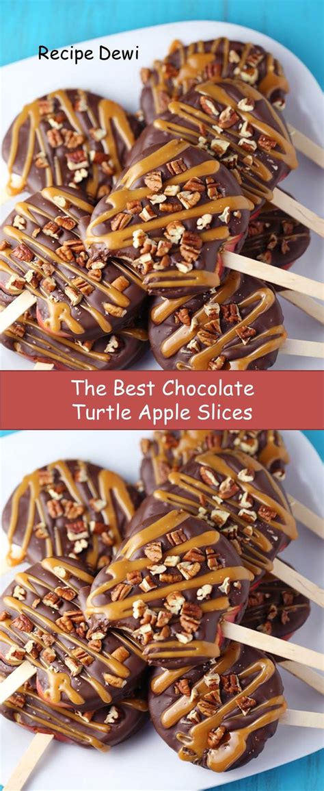 $10, wooden popsicle sticks, amazon.com. Recipe Dewi ---> Chocolate Turtle Apple Slices | Apple ...