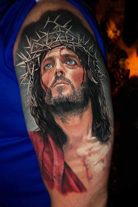 Tatuagem Realista De Jesus Cristo Tatuagem De Jesus Tatuagem De