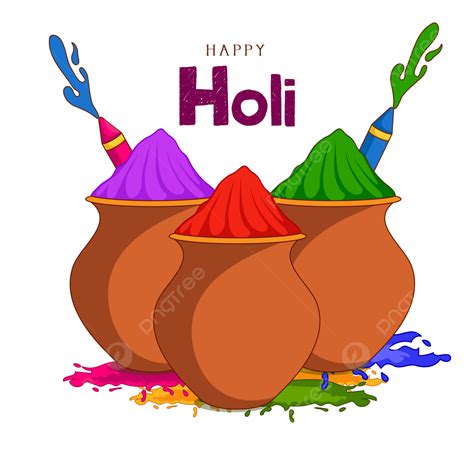 Holi Color Vector Design Images Colorful Matka Holi Holi Ke Rang