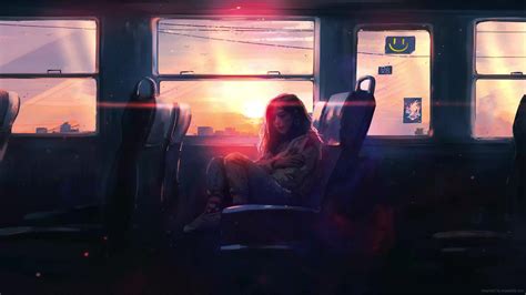 Sunset Train Ride Home Live Wallpaper - MoeWalls