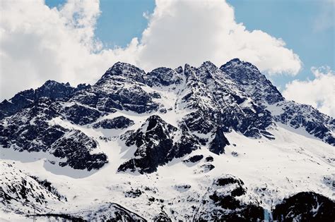 Wallpaper Mountains Snow Covered Peaks Hd Widescreen High