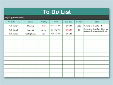 Task List Template Excel Spreadsheet Perfect Template Ideas