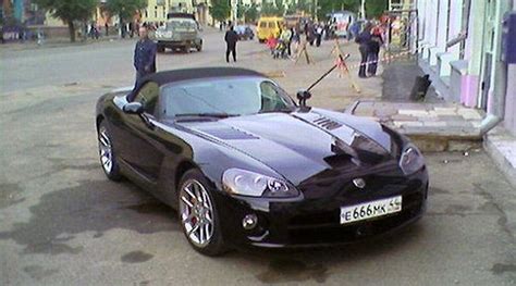 The Devils Work Supercar With Registration Plate 666 Destroyed