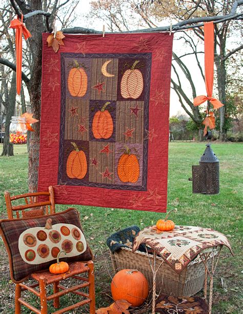 Darling Punkin Quilt Fall Sewing Primitive Quilts Halloween Quilts