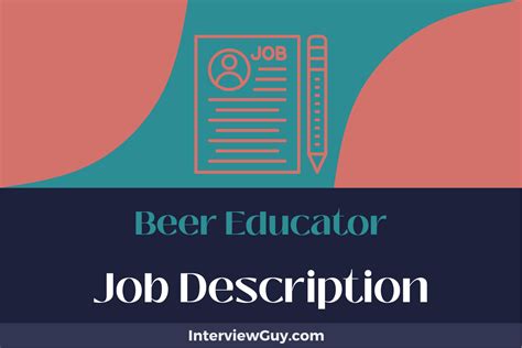 Beer Educator Job Description [Updated for 2024]